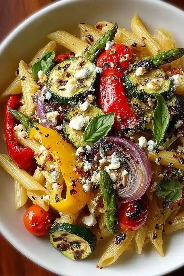 Mediterranean Grilled Vegetable Pasta Salad