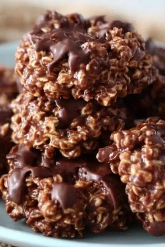 No-Bake Peanut Butter Chocolate Cookies