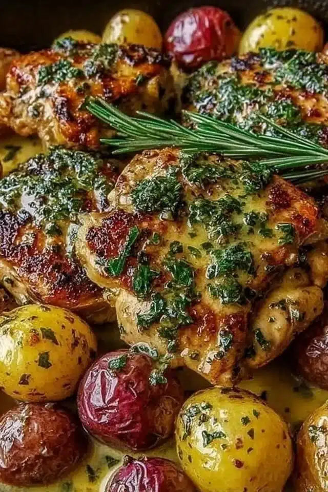 One-Pan Cowboy Garlic Chicken and Potatoes for a Quick Family Meal 2 One-Pan Cowboy Garlic Chicken & Potatoes