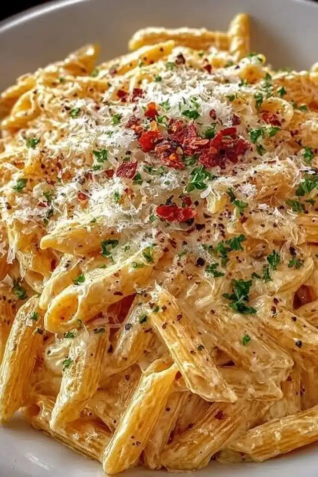 One Pot Creamy Garlic Pasta