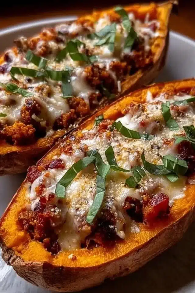 Protein Loaded Sweet Potato Boats