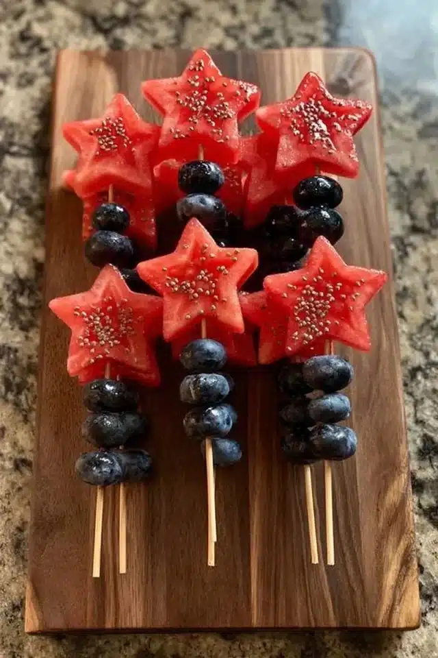 Star-Spangled Fruit Skewers