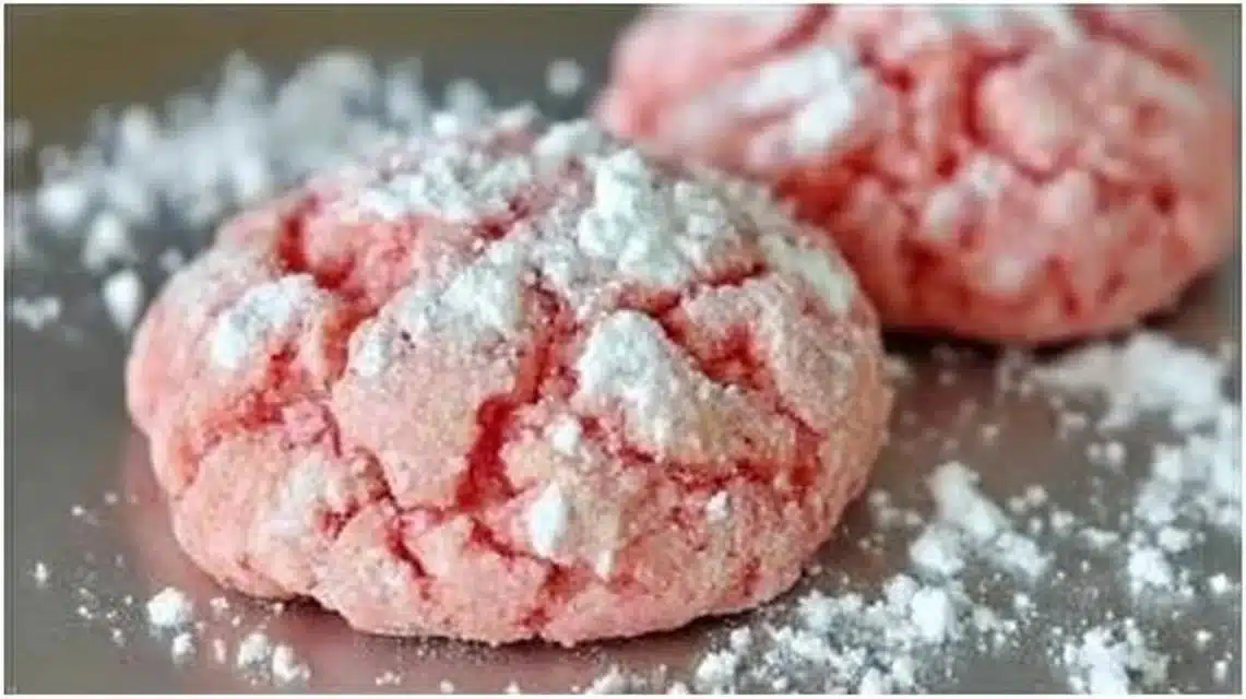 Strawberry shortcake cookies freshly baked with strawberries and whipped cream