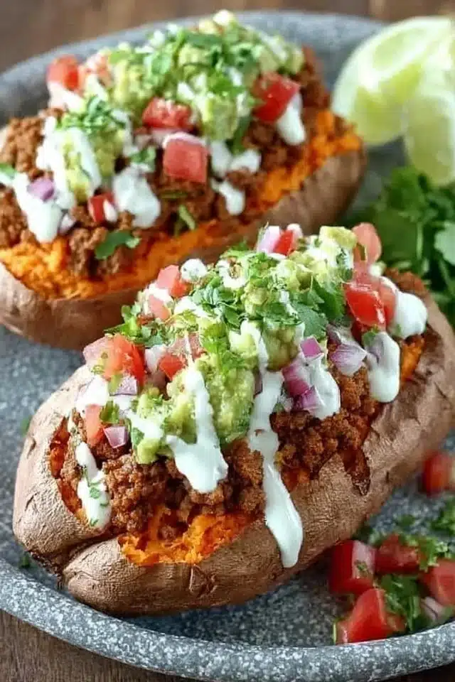Taco Stuffed Sweet Potatoes
