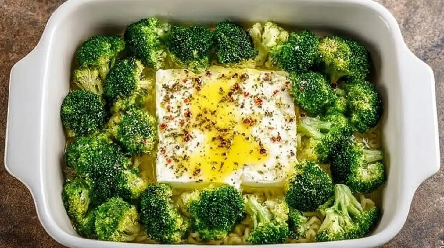 Best Baked Feta and Broccoli Pasta for Cozy Weeknight Meals 1 Baked feta pasta with broccoli served in a dish