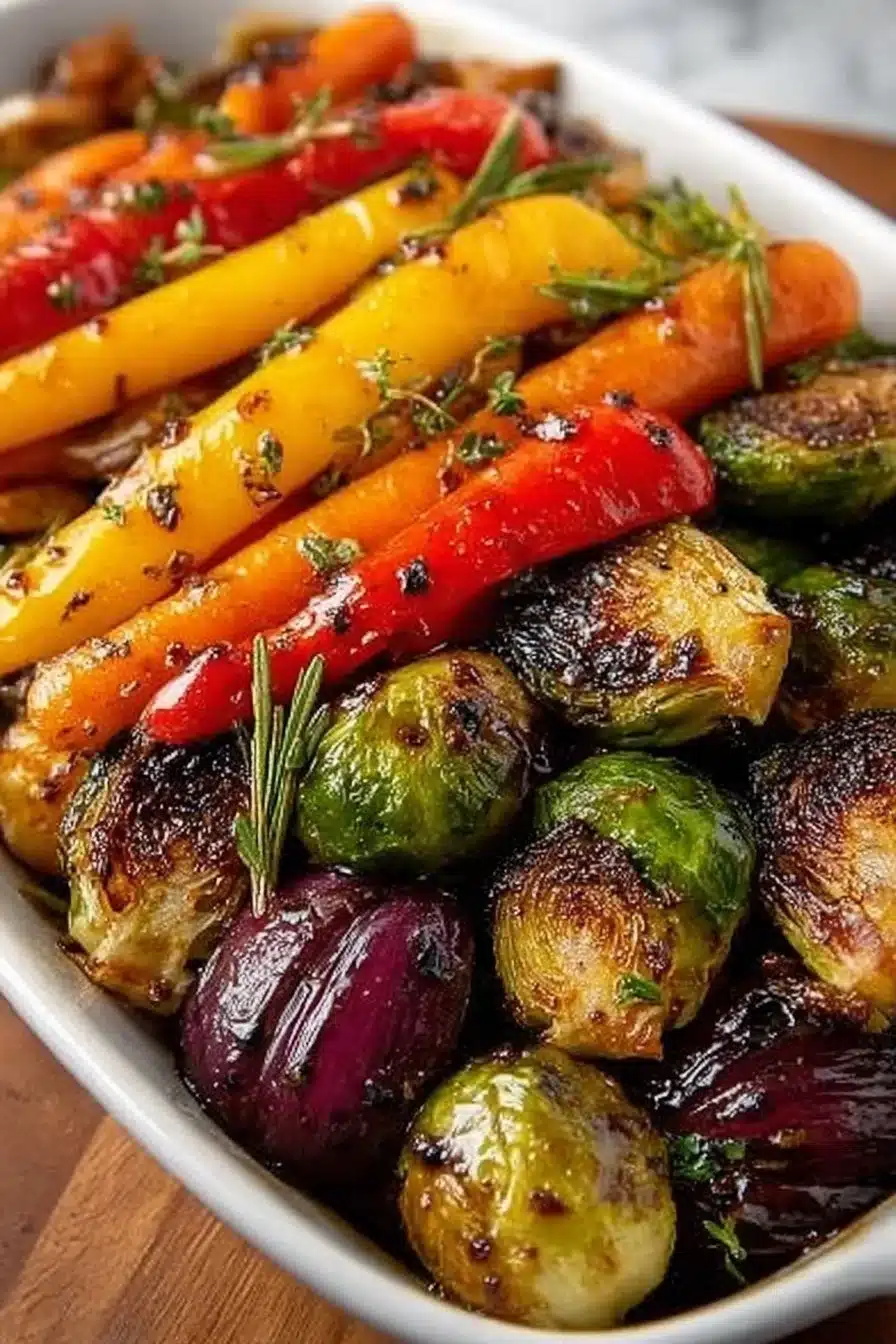 Caramelized Balsamic Roasted Vegetables as a Side Dish Recipe 2 Balsamic Glazed Roasted Vegetables
