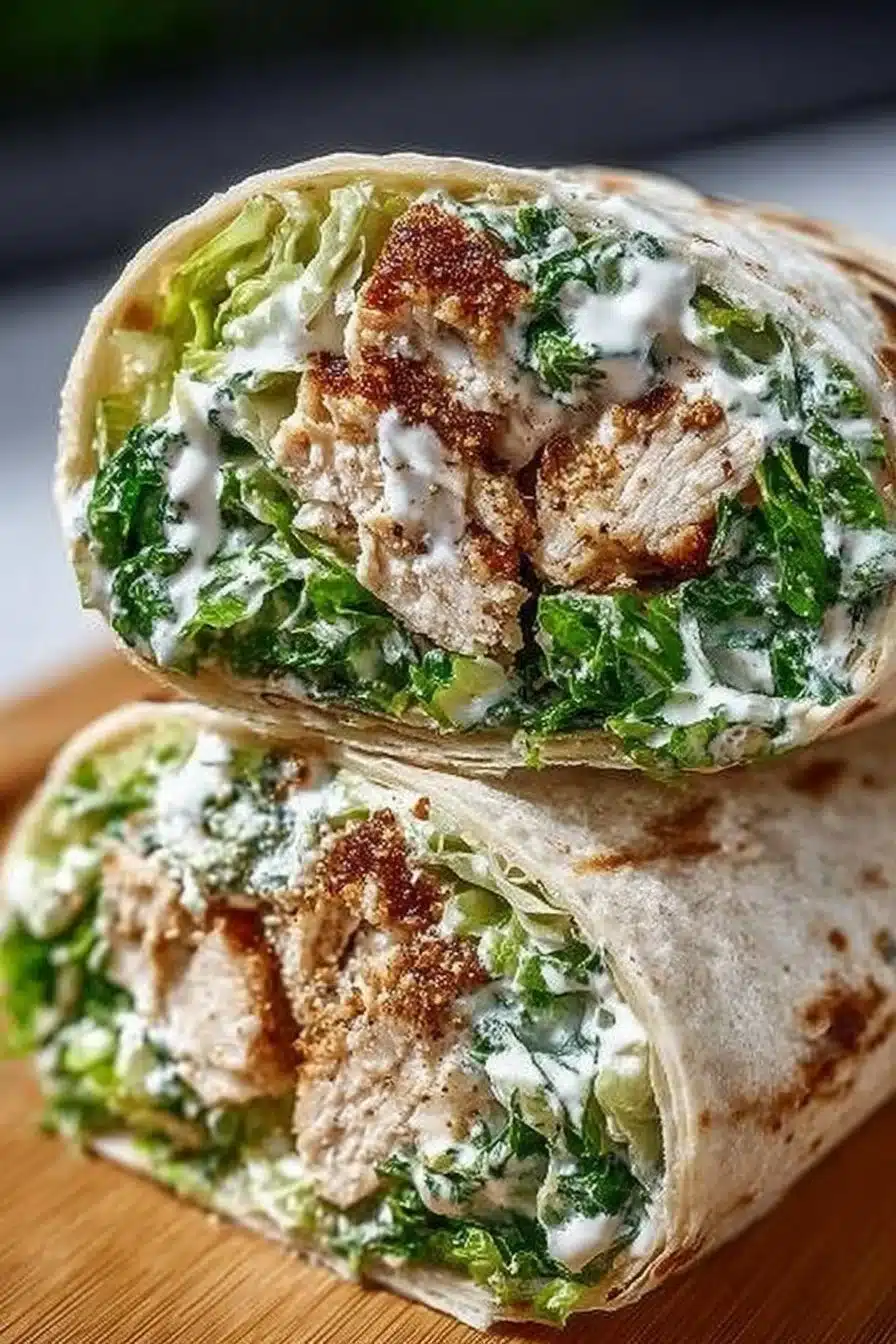 Chicken Caesar Salad Wraps