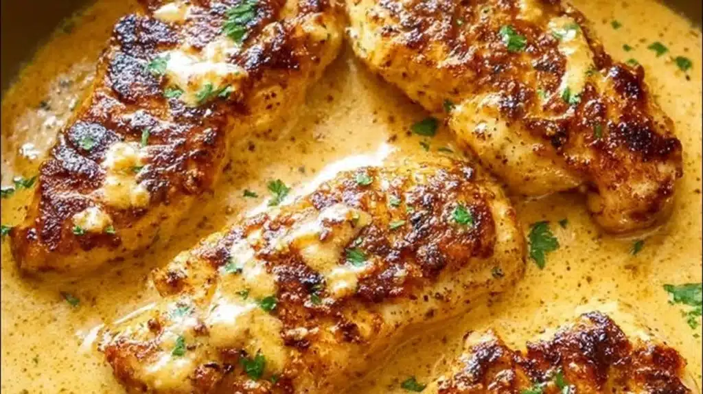 Delicious Chicken Lazone served in a creamy sauce