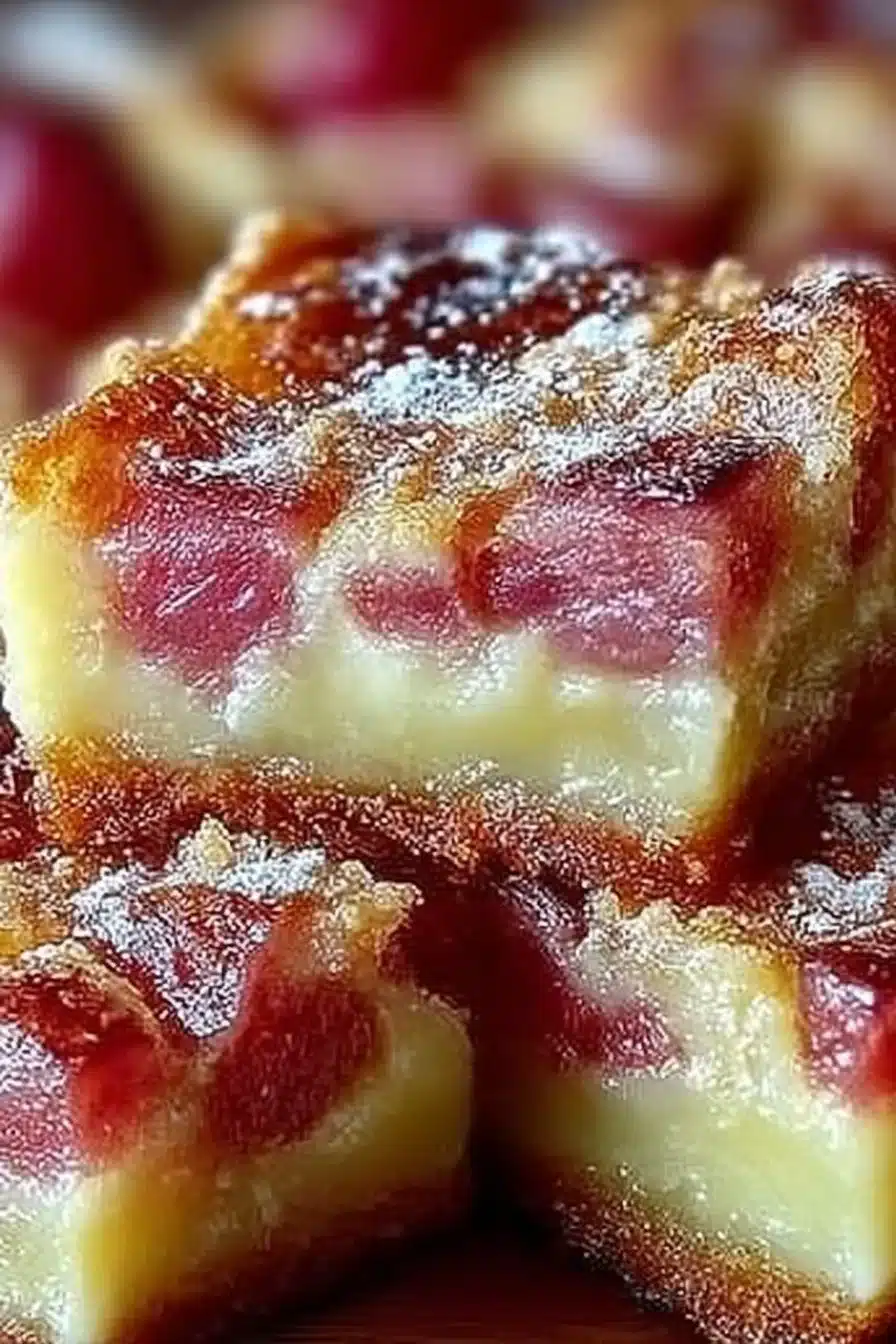 Classic Rhubarb Custard Bars