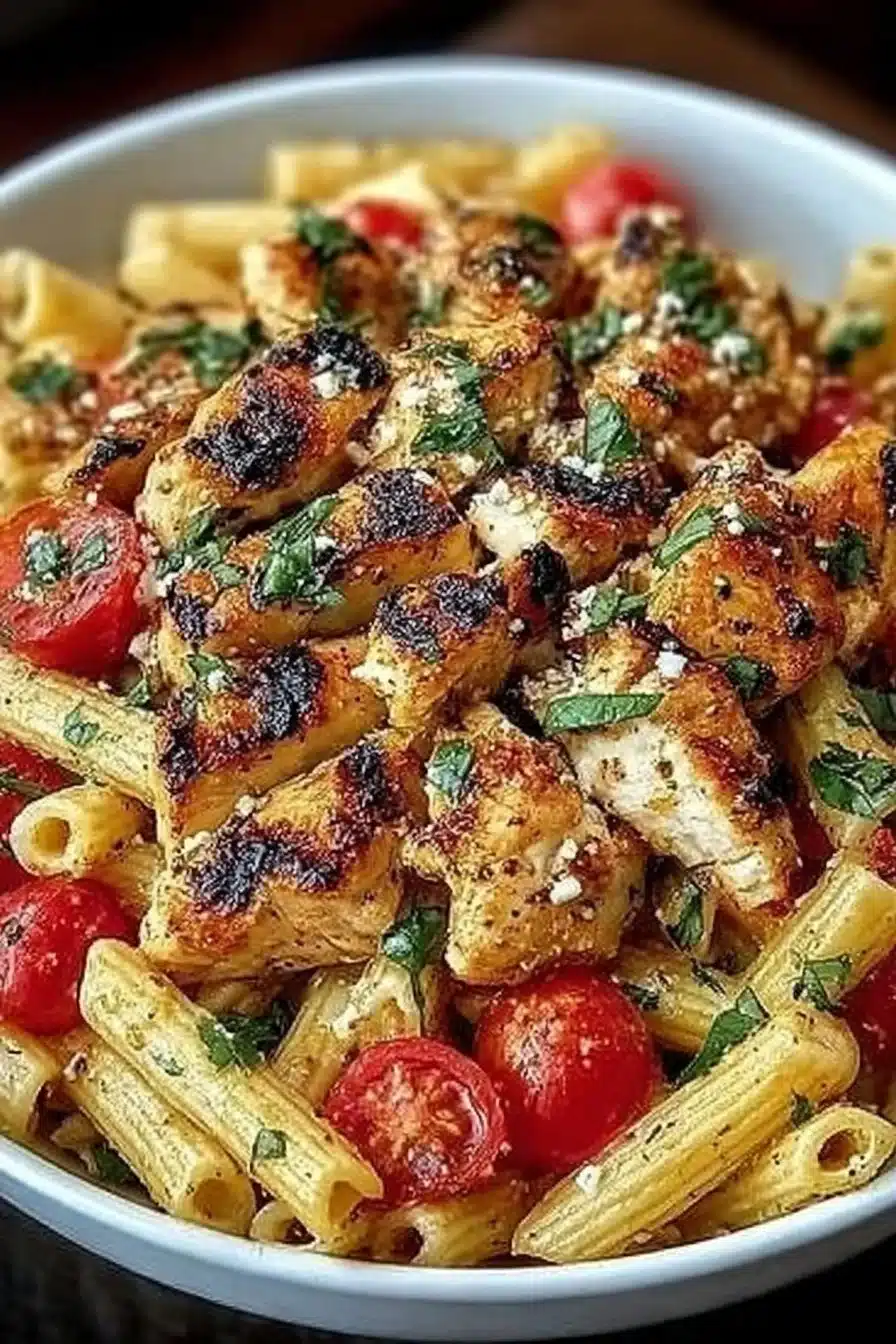 Creamy Bruschetta Chicken Pasta with Tomato Basil Sauce 2 Bruschetta Chicken Pasta