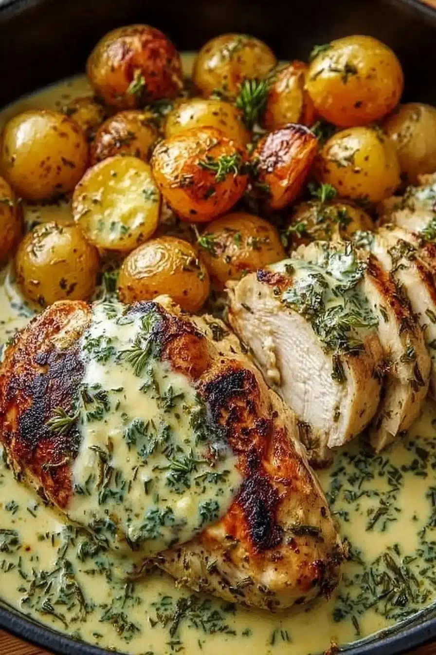 Creamy Herb Chicken & Potatoes for Easy Family Dinners 2 Creamy Herb Chicken & Potatoes