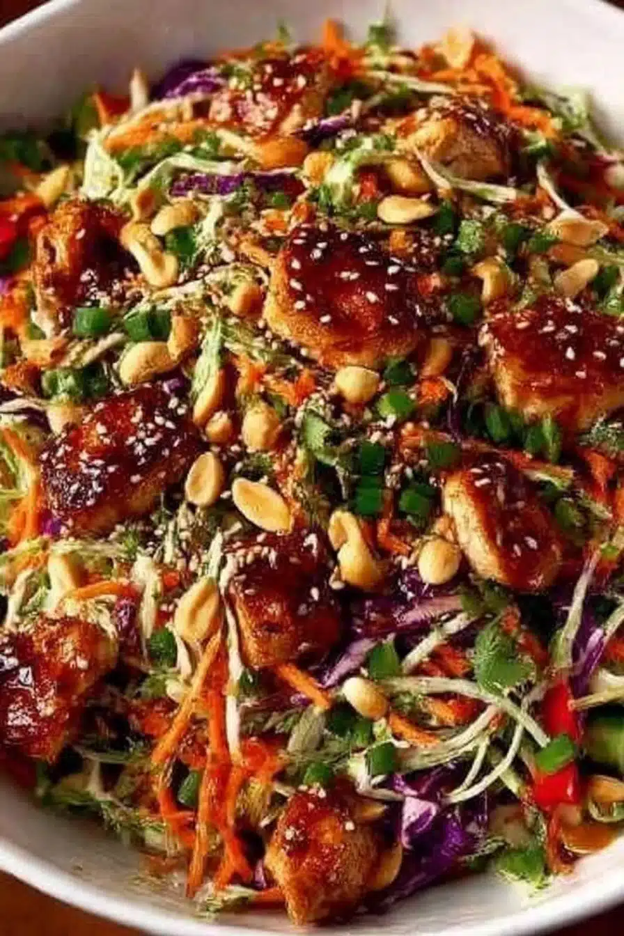 Crispy Asian Chicken Salad with Crunchy Veggies & Sesame 2 Asian Chicken Crunch Salad