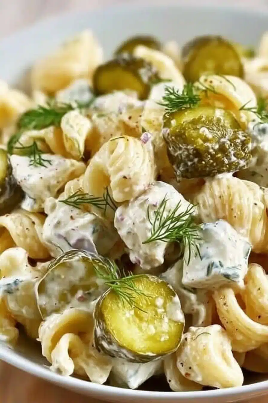 Dill Pickle Pasta Salad with Tangy Ranch Flavor 2 Dill Pickle Pasta Salad
