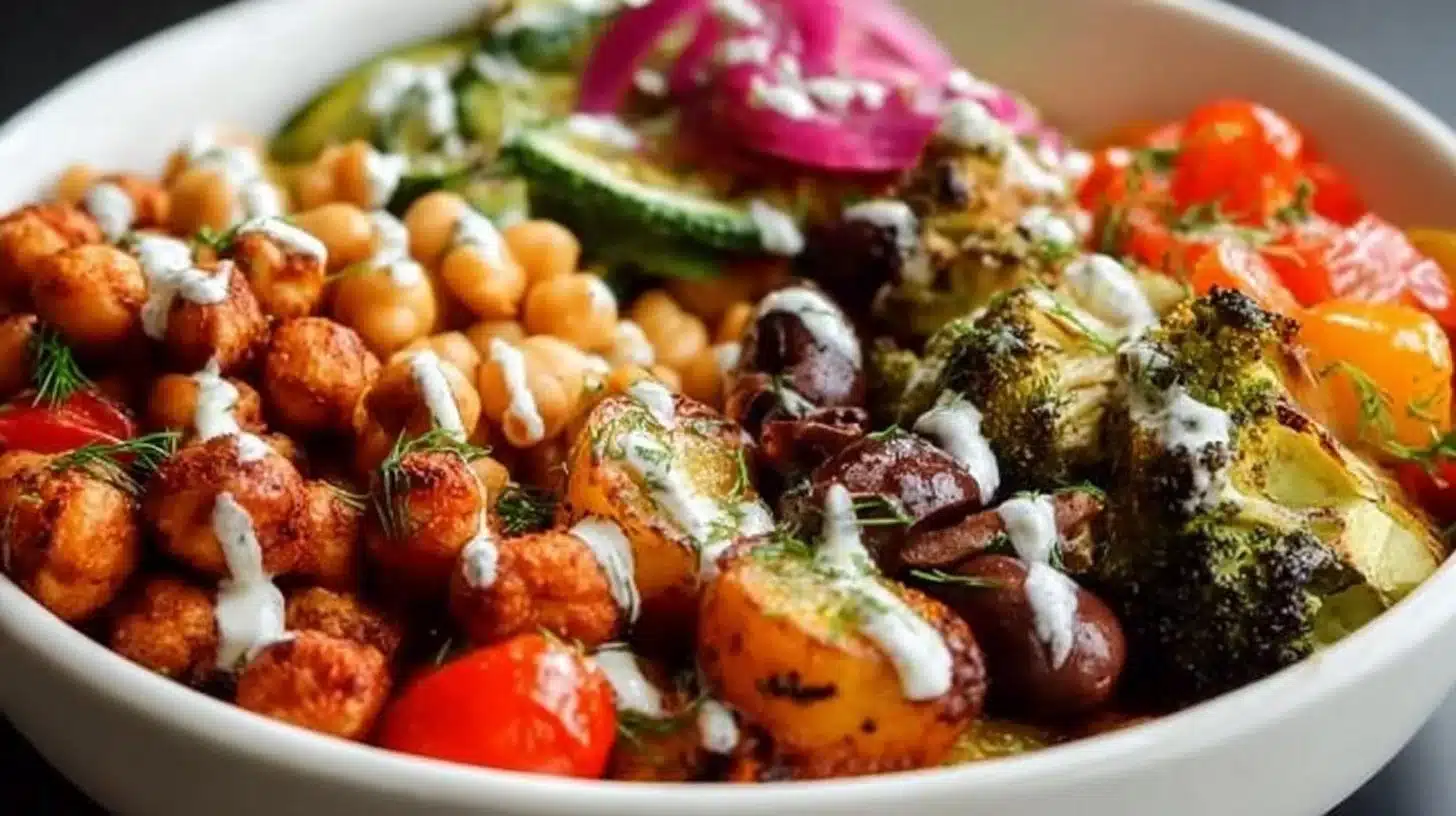 Healthy Roasted Vegetable Lunch Bowls for Easy Weekday Meals 1 Healthy roasted vegetable lunch bowls for easy meal prep on weekdays