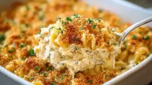Homemade Million Dollar Chicken Casserole for Easy Family Dinners Homemade million dollar chicken casserole topped with crispy breadcrumbs