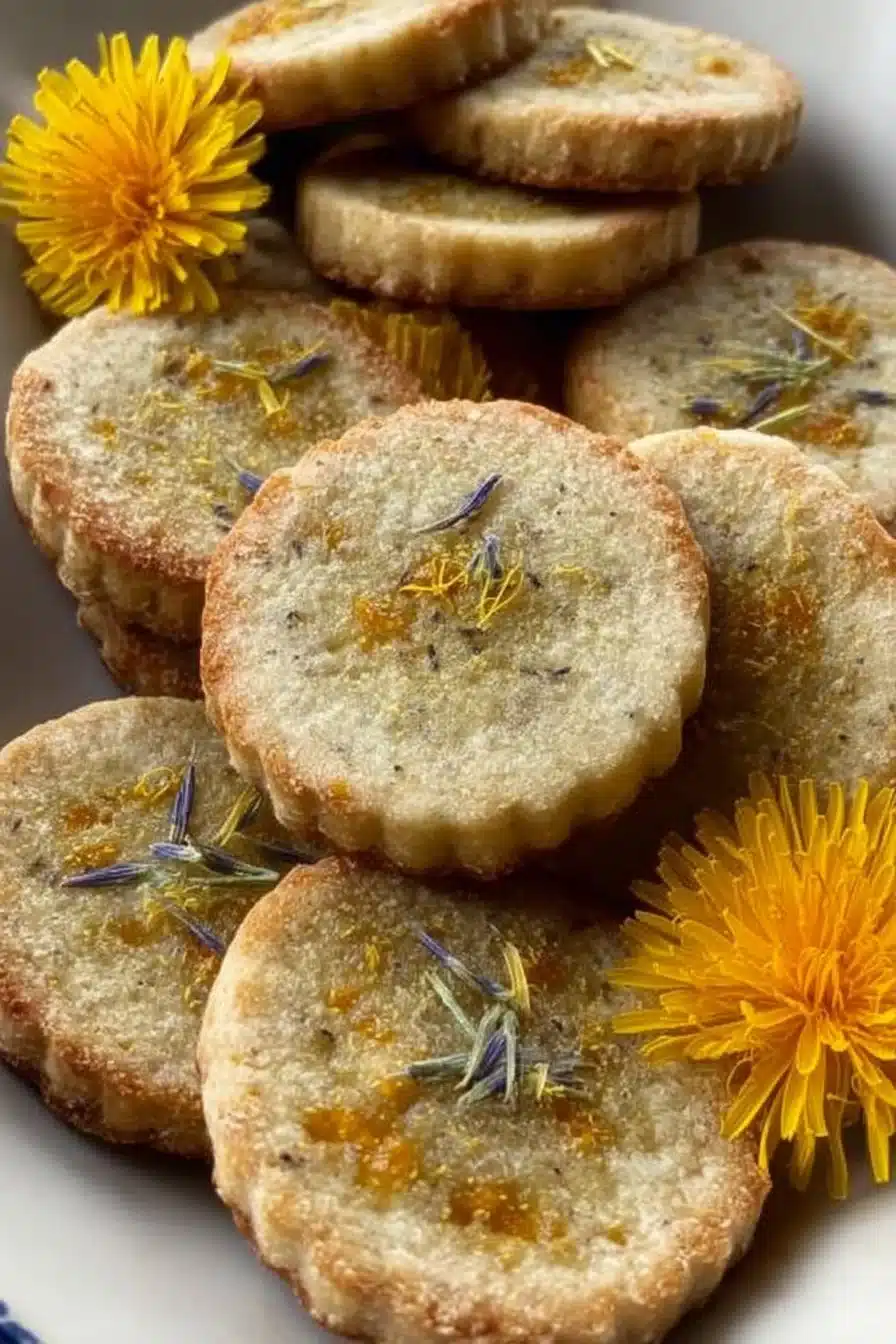 Honey Dandelion Shortbread Cookies for Easy Spring Baking 2 Honey Dandelion Shortbread Cookies