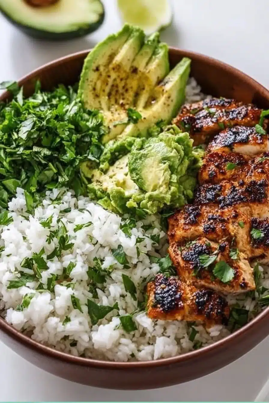 Easy Honey Lime Chicken & Avocado Rice Bowl Everyone Will Love 2 Honey Lime Chicken & Avocado Rice Bowl