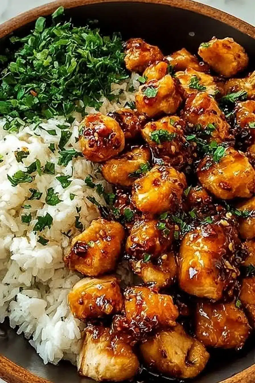 Hot Honey Chicken Bowls for Simple Sweet and Spicy Comfort Food 2 Hot Honey Chicken Bowls