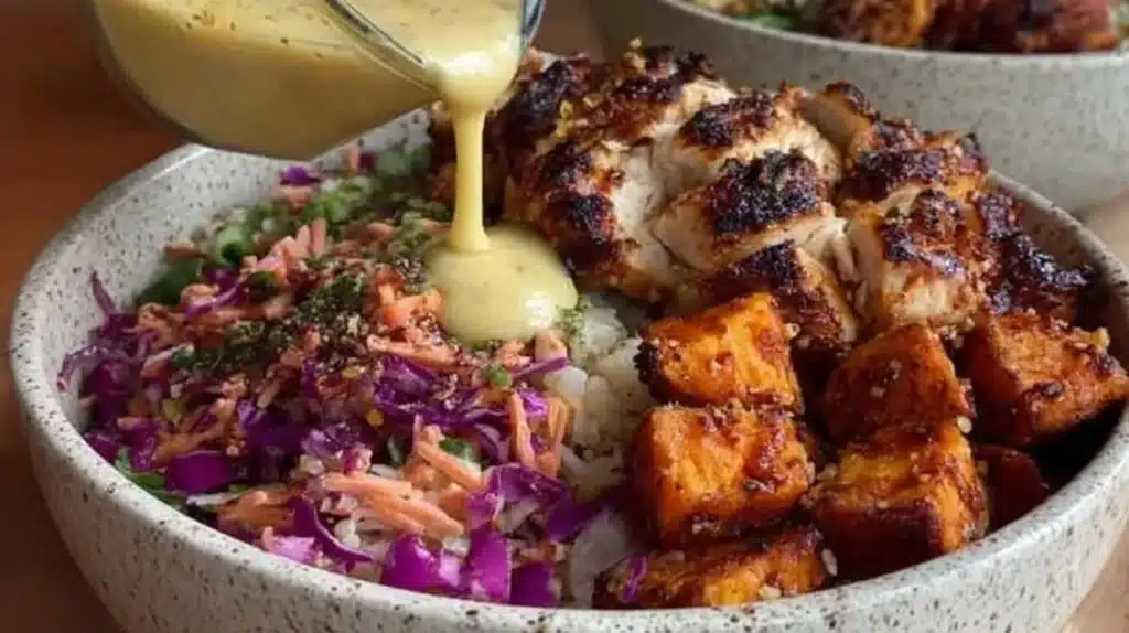 Hot Honey Chicken Plate with crispy chicken and honey glaze