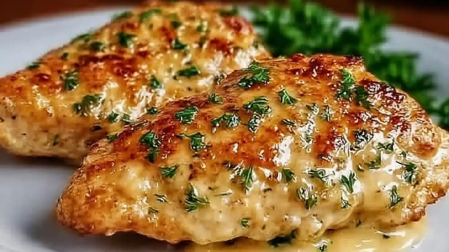 Melt-in-your-mouth chicken served with sides for a comforting dinner
