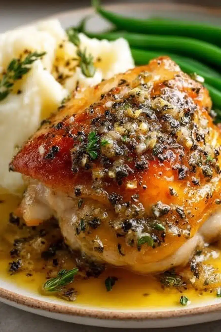 Easy Oven Baked Garlic Butter Chicken Thighs Everyone Will Love 2 Oven Baked Garlic Butter Chicken Thighs