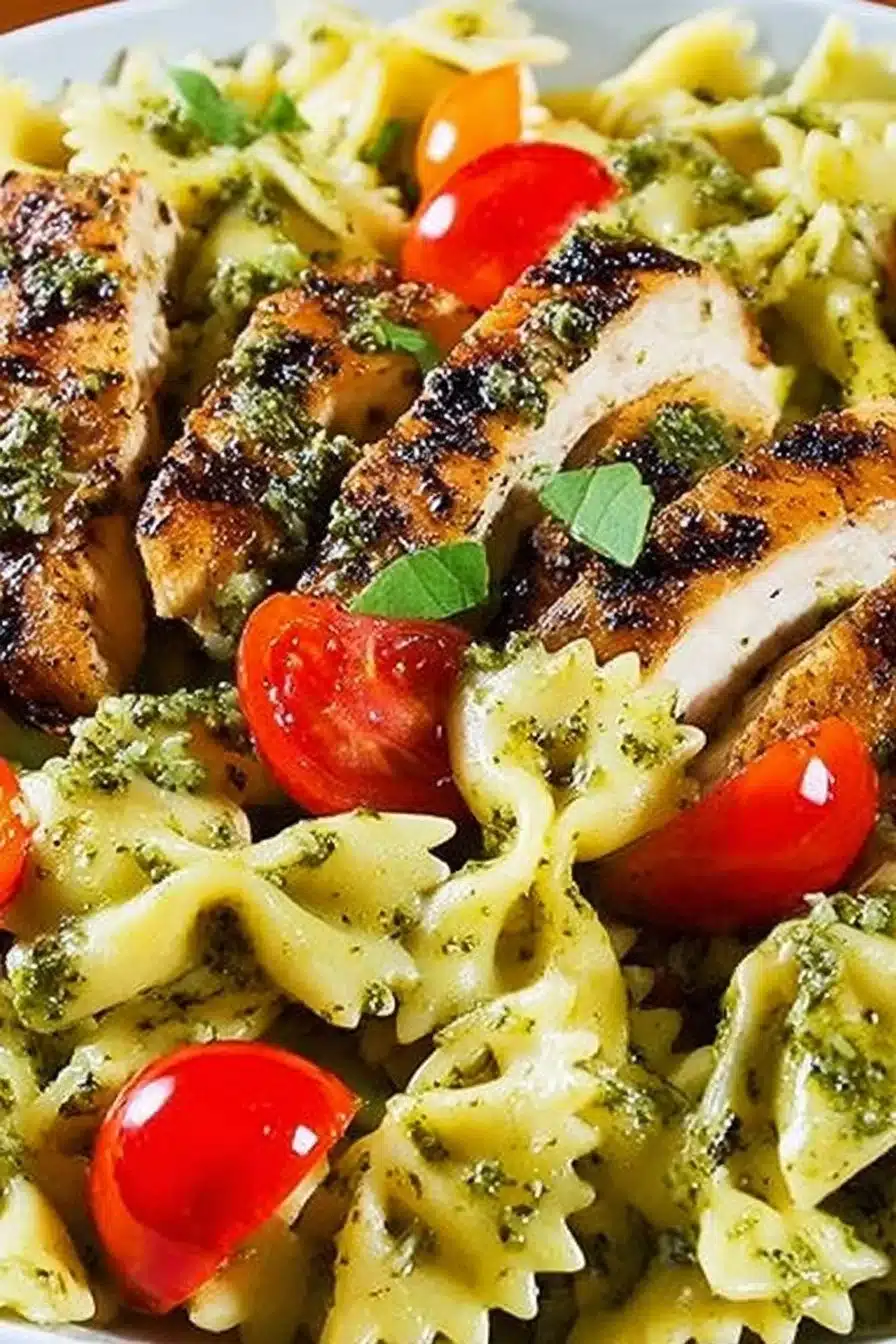 Pesto Pasta with Grilled Chicken