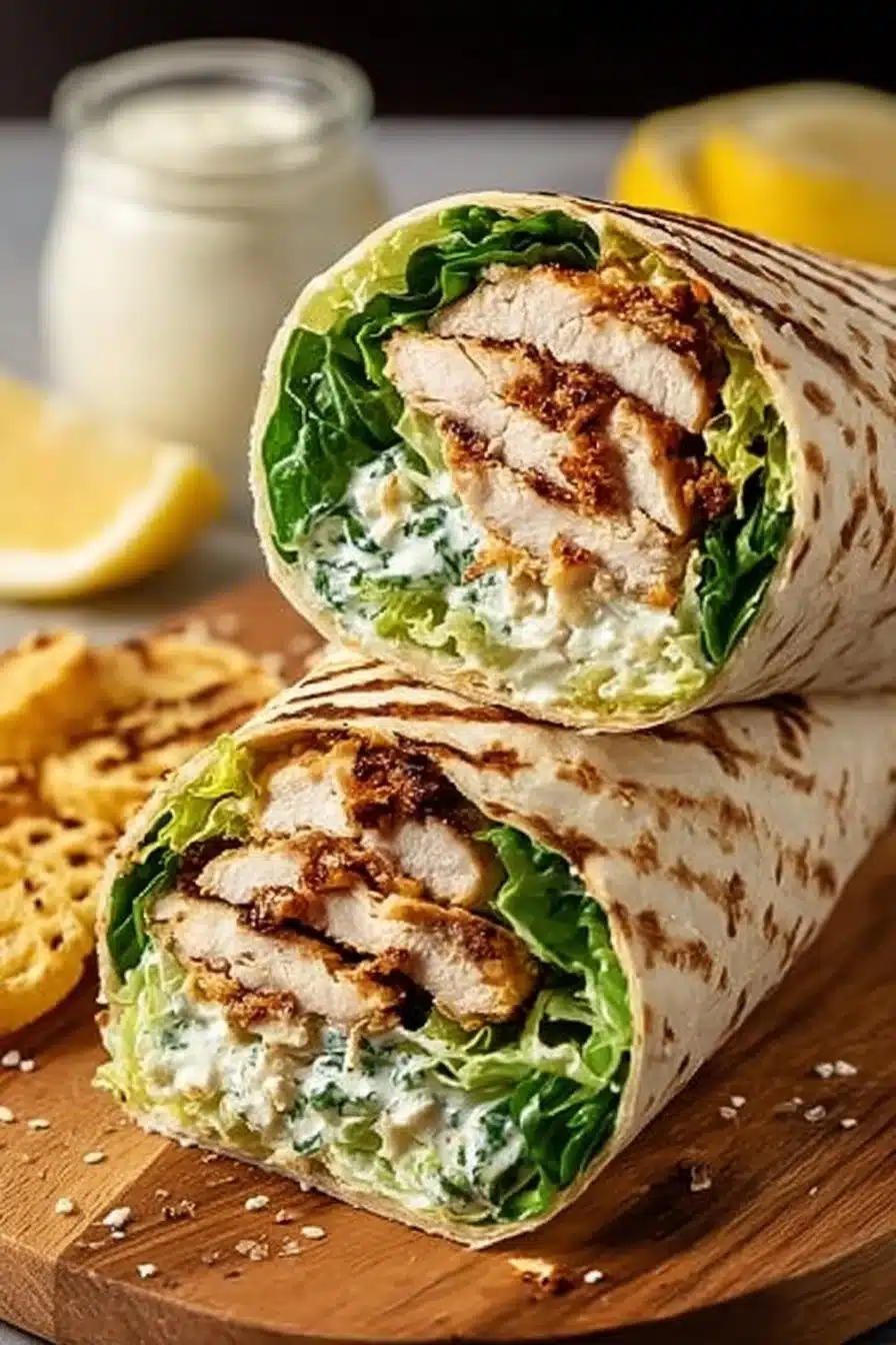 Quick Chicken Caesar Wrap for Busy Weekdays 2 Quick Chicken Caesar Wrap