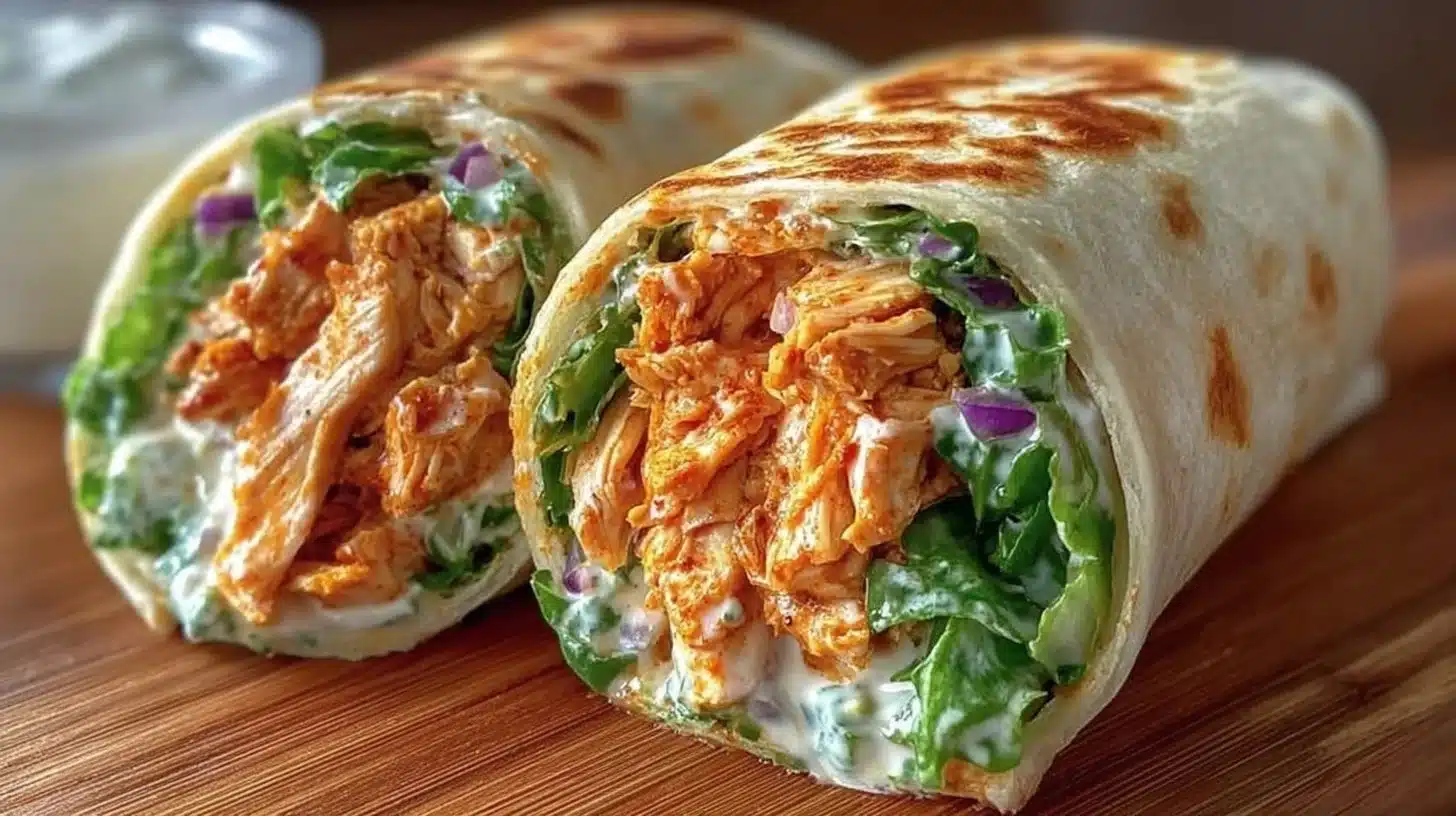 Spicy Buffalo Chicken Wraps for Two for Easy Weeknight Dinners 2 Spicy Buffalo Chicken Wraps for Two