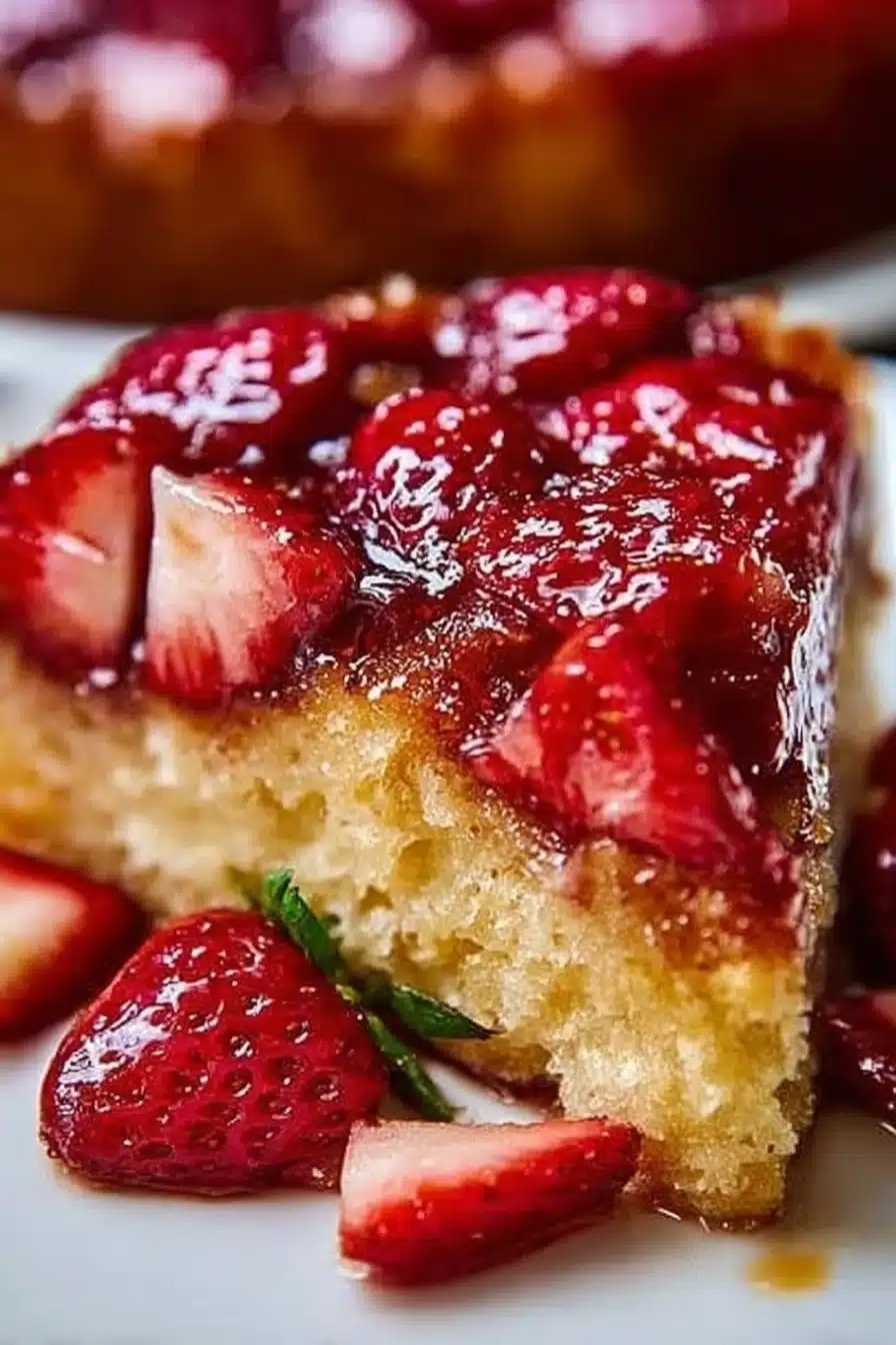 Strawberry Rhubarb Upside Down Cake for Easy Spring Baking 2 Strawberry Rhubarb Upside Down Cake