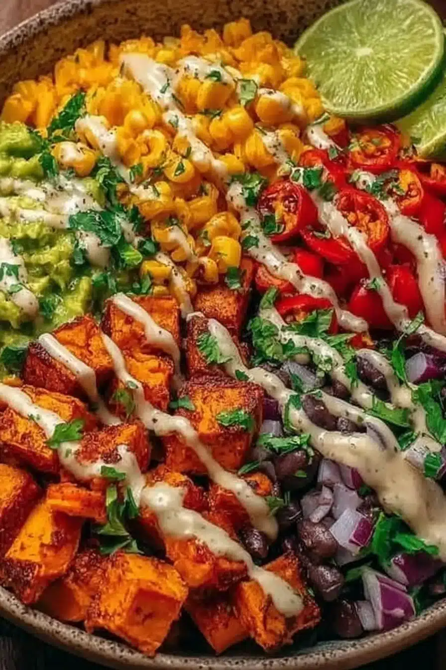 Easy Vegan Sweet Potato Burrito Bowl Everyone Will Love 2 Vegan Sweet Potato Burrito Bowl