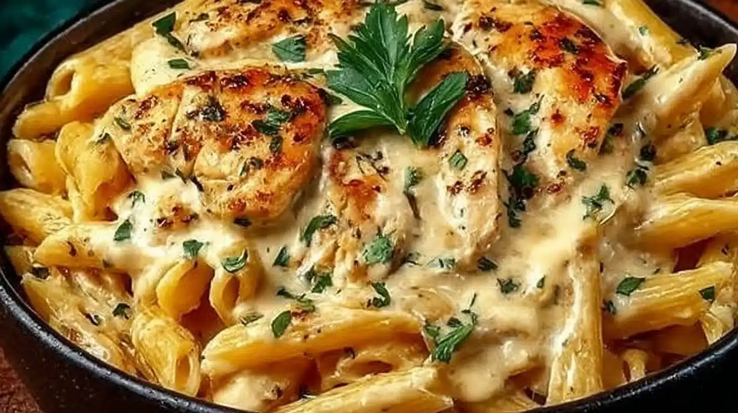 Weeknight Creamy Ranch Chicken Penne Pasta Recipe for Busy Cooks 1 Creamy ranch chicken penne pasta dish served on a plate