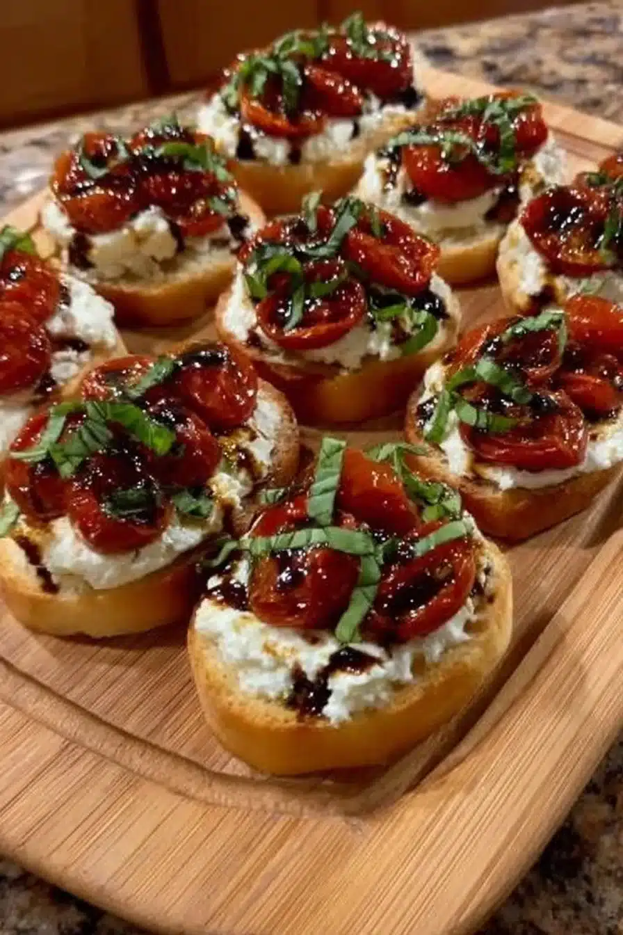 Ricotta Crostini with Roasted Tomatoes