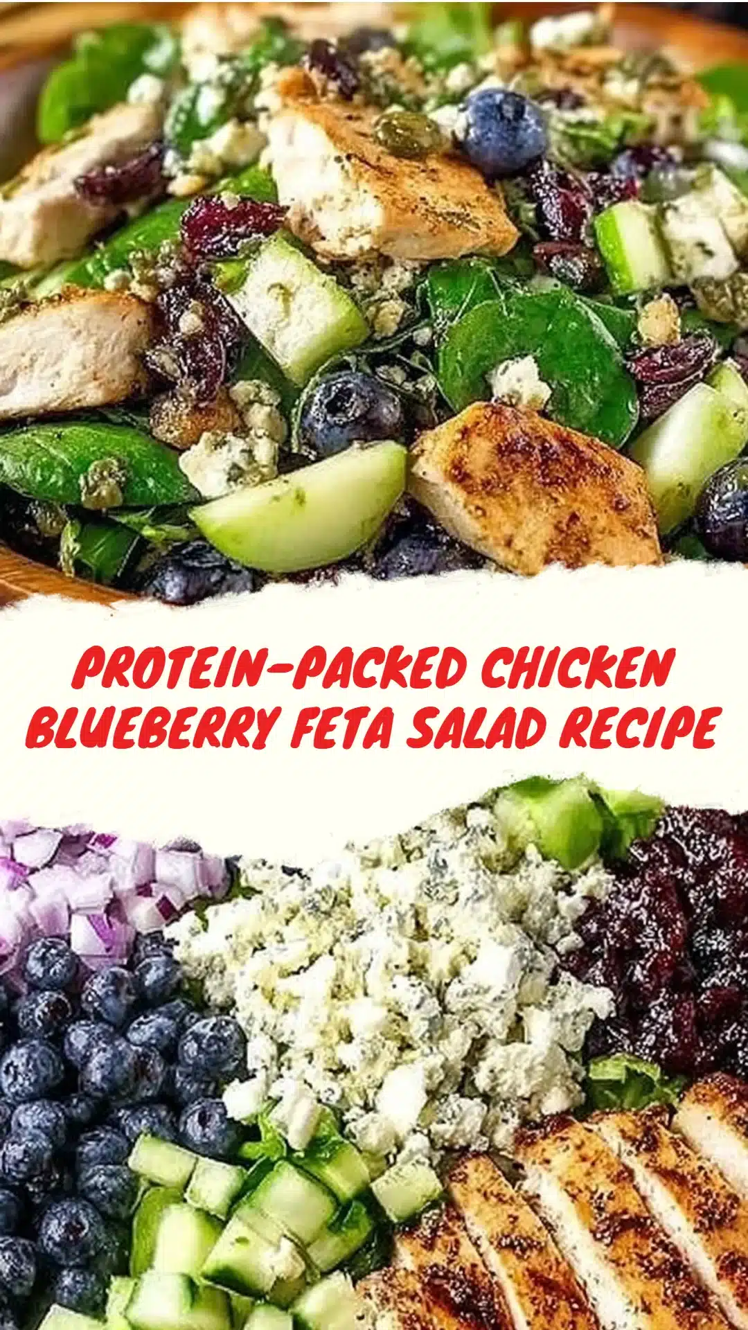 Protein-Packed Chicken Blueberry Feta Salad Recipe 3 Protein-Packed Chicken Blueberry Feta Salad Recipe