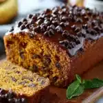Fluffy pumpkin banana bread with chocolate chips ready for baking