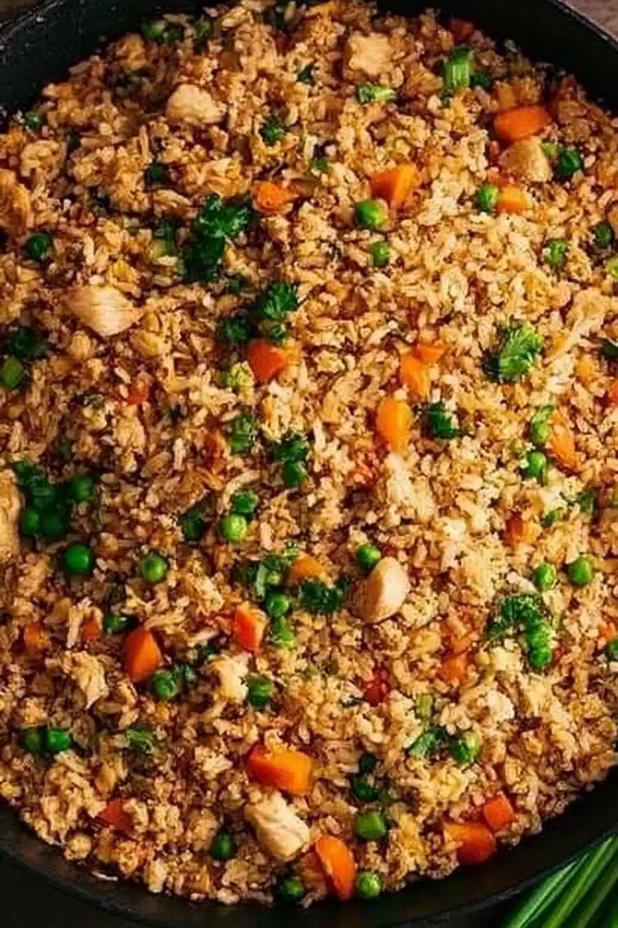 Ground Chicken Fried Rice for easy dinner 2 Ground Chicken Fried Rice