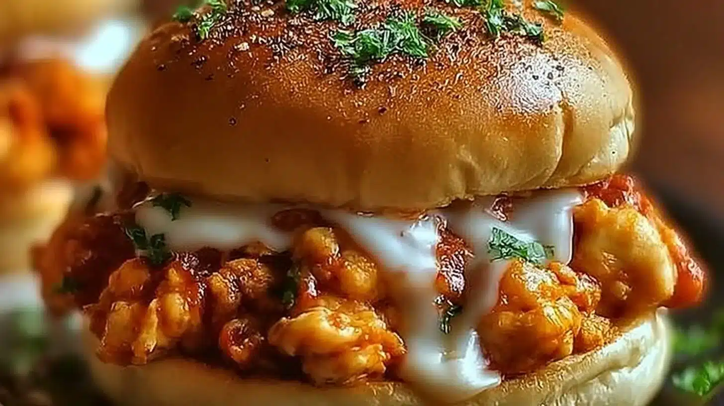 Healthy Ground Chicken Sloppy Joes Recipe - Easy Weeknight Dinner 1 Healthy ground chicken sloppy joes served on a bun with fresh toppings