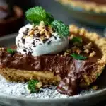 Delicious chocolate peanut butter cream pie with a rich, creamy filling